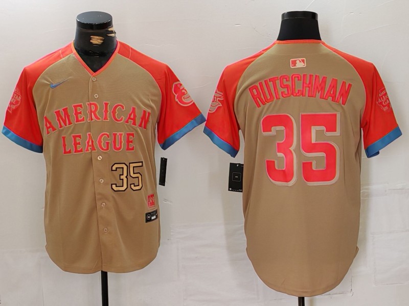 Men Baltimore Orioles #35 Rutschman Orange All star 2024 Nike MLB Jersey style 2